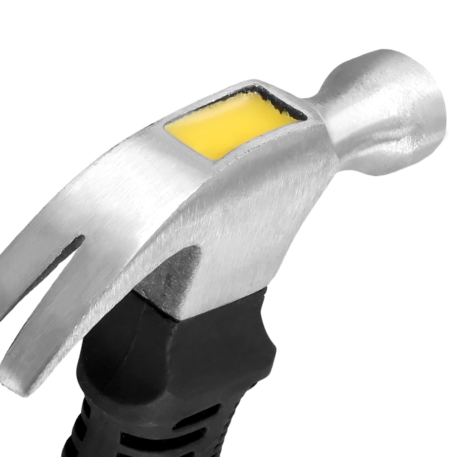 HAKZEON 6 Pack 8oz Small Claw Hammer, Stubby Mini Pin Hammer Nails Tool with Non-Slip Handle for Picture Hanging Home, DIY, Yellow - Image 3