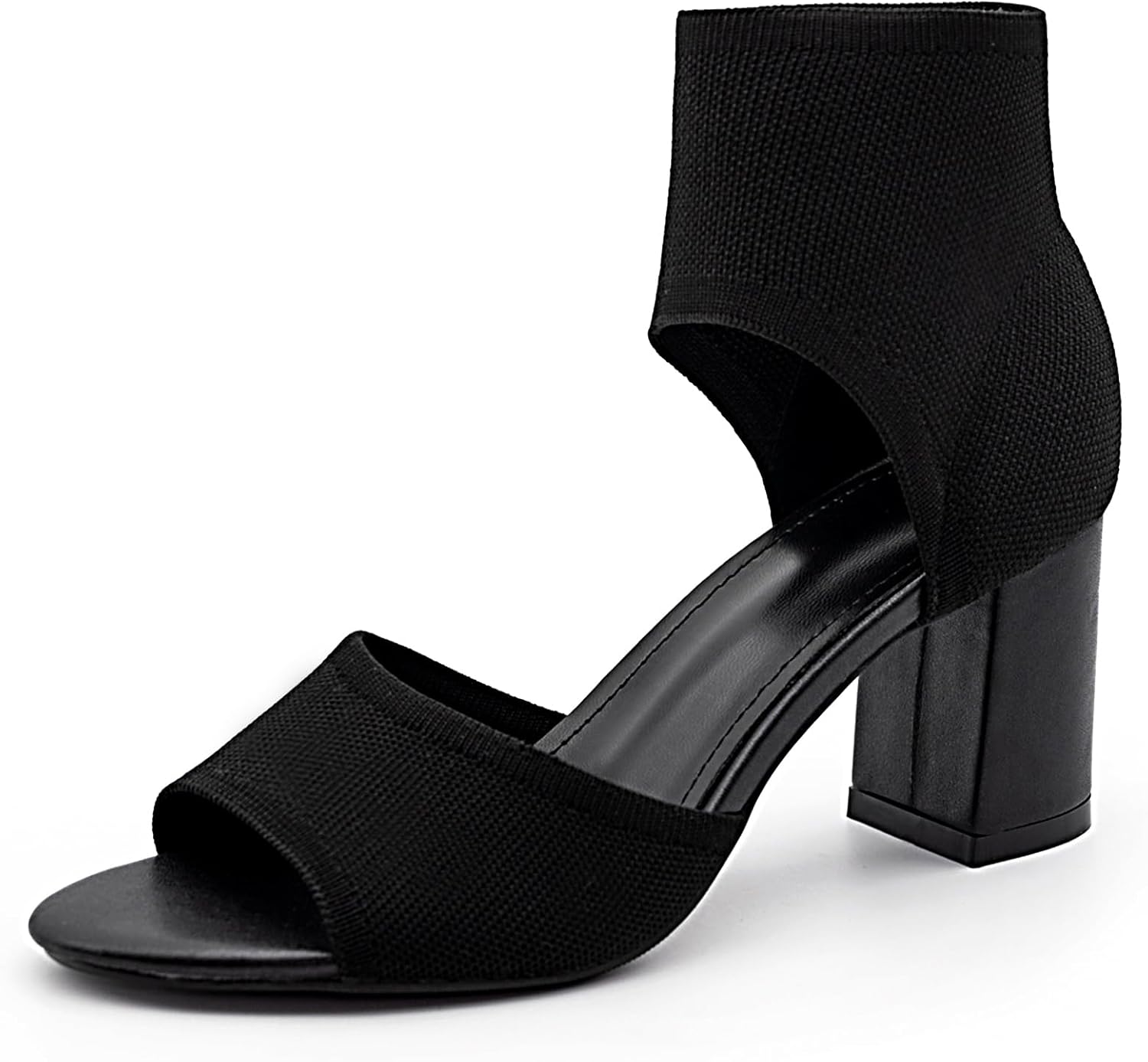 Elegant Women's Peep Toe Boot Sandals - Chunky Block Heels
