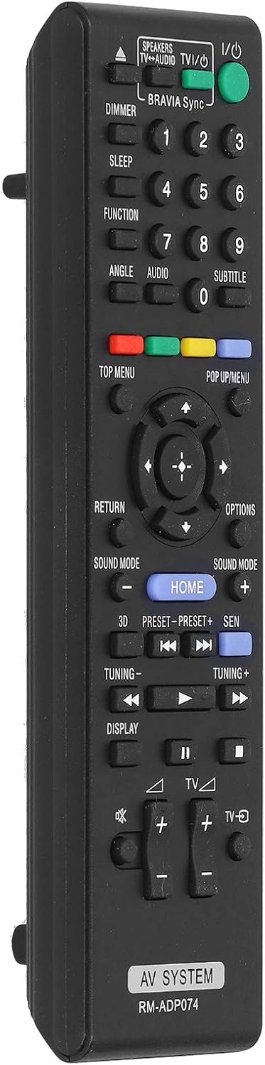 SUNGOOYUE Universal LCD TV Remote Control, ABS Material, Black, Model RMADP074, Compact Design with Easy Operation, Battery Powered, 2.6oz