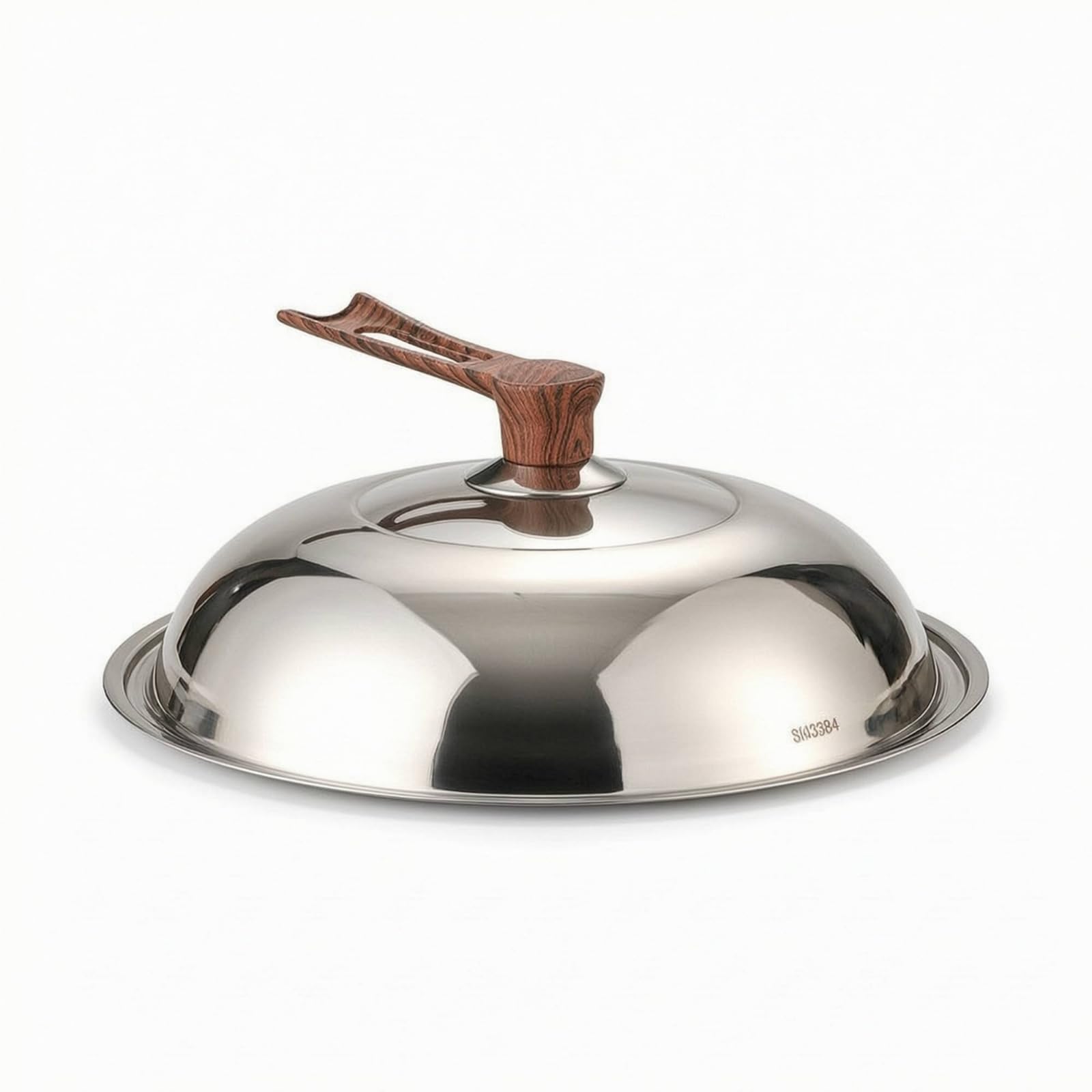 Baoblaze Tapa para Cocina de Sartén Tapa con Visor de Vidrio y Estructura Robusta en Acero Inoxidable 304 con Mango Ergonómico, 42cm, Mango De Pie, Material 304 Puro