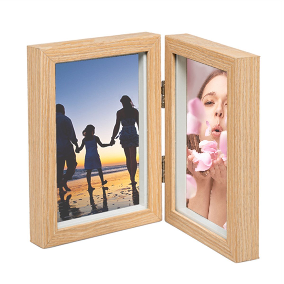 Buy CECIINION Wood Photo Frame Shadow Box 4x6 Hinged Double Picture