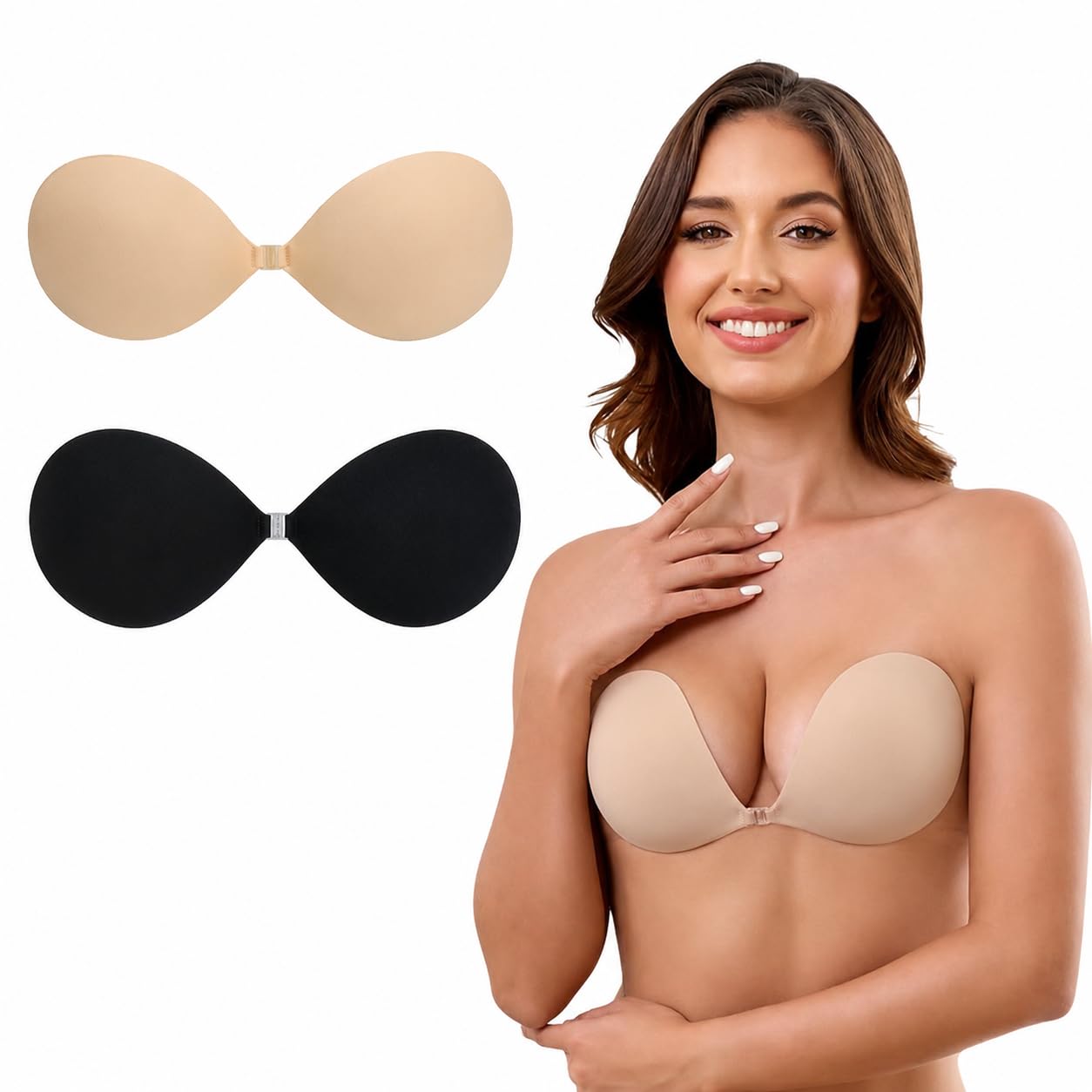 Self-Adhesive Invisible Strapless Bra fir Women's & Girls (Free Size, 2 Pairs)-picture-50