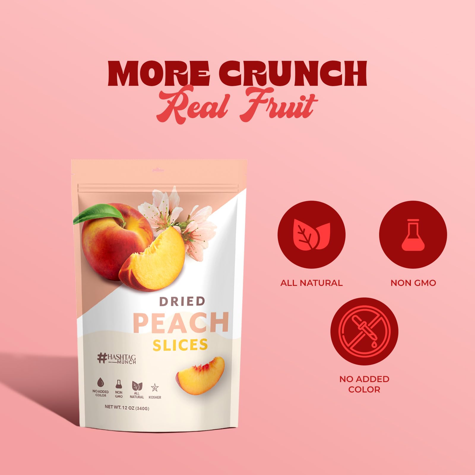 Amazon.com: Life Plus Style Gourmet Hashtag Munch Dried Peach