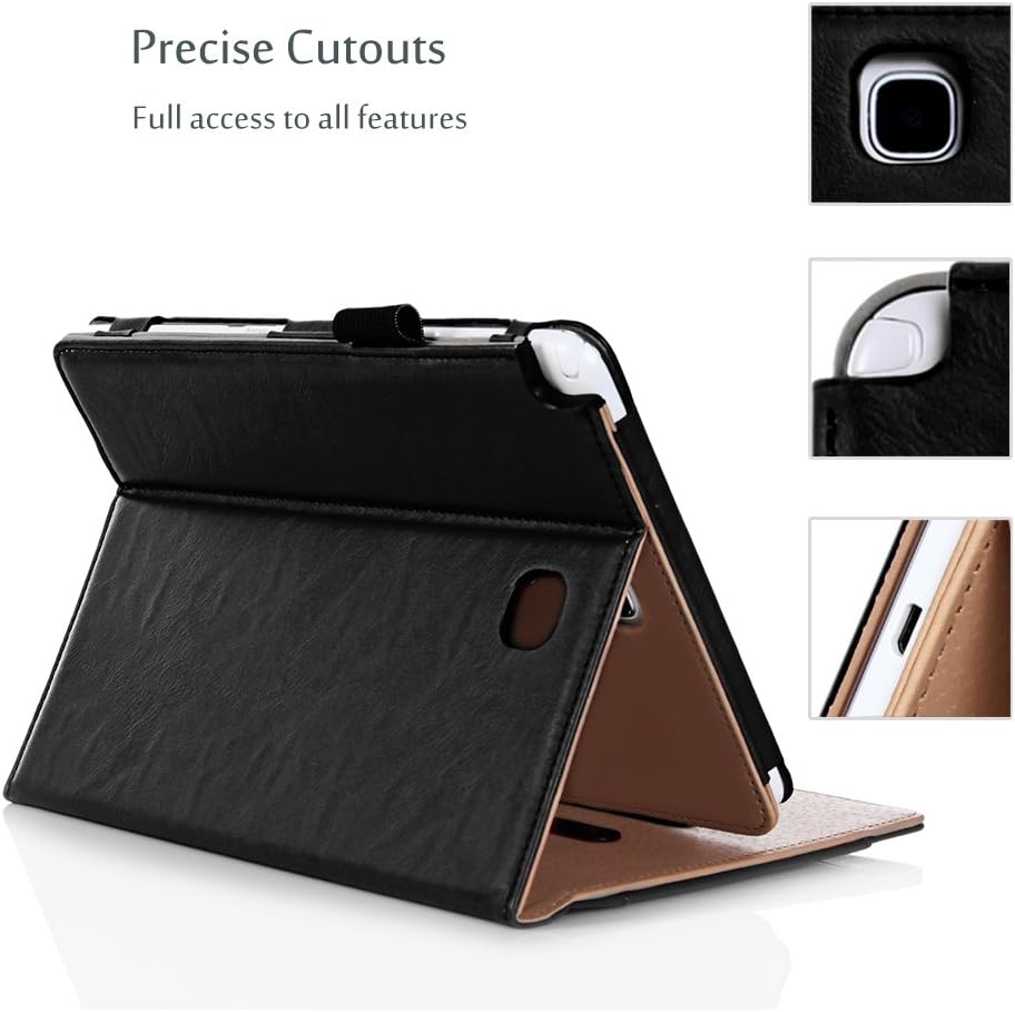 ProCase Galaxy Tab A 8.0 Case (2015 Old Model) - Standing Cover Folio Case for 2015 Galaxy Tab A Tablet (8.0 inch, SM-T350 P350) -Black