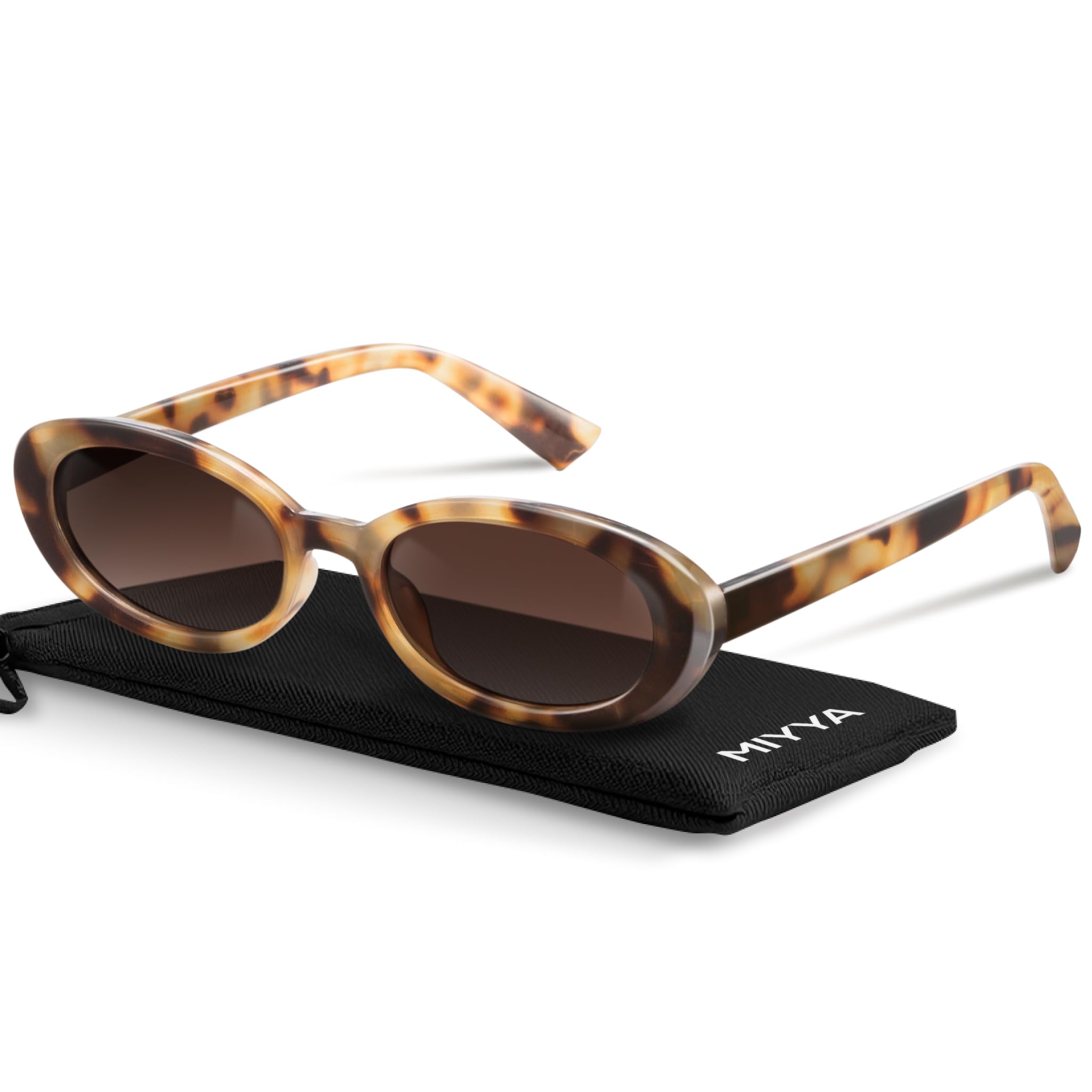 miyya Trendy Polarized Sunglasses Women, Oval Sunglasses for Women Men, Retro Sun Glasses for Women 2024, UV Protection