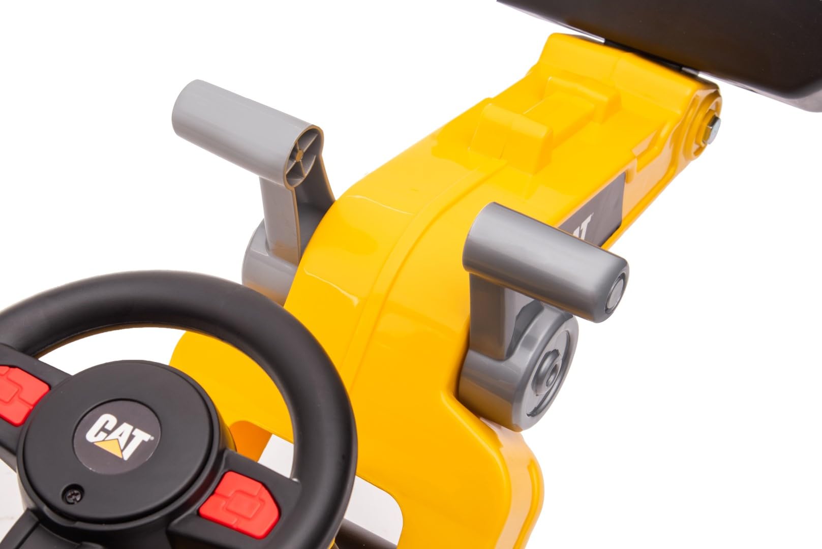 Escavatore da seduti per bambini a partire da 1 anno con vano portaoggetti incorporato, con 2 pulsanti sonori, per sabbia, cavalcabile, a pala