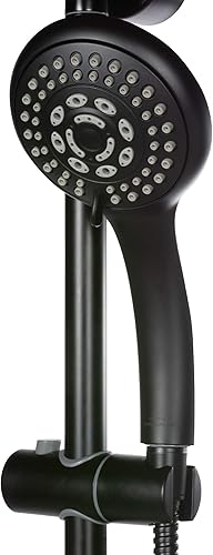 Miniatura 3 de PULSE ShowerSpas 1011-lll-MB- Kauai III - Sistema de regadera, con cabezal de regadera tipo lluvia de 8", regadera de mano de 5 funciones, barra