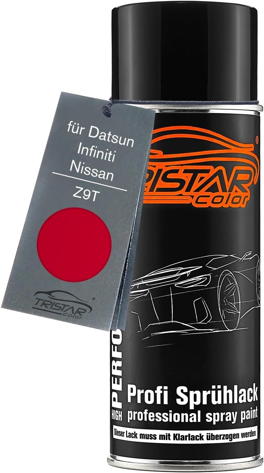 TRISTARcolorTRISTARcolor Car paint Spray can for Datsun/Infiniti/Nissan Z9T Bright Red/Rouge Passion Base coat spray can 400ml
