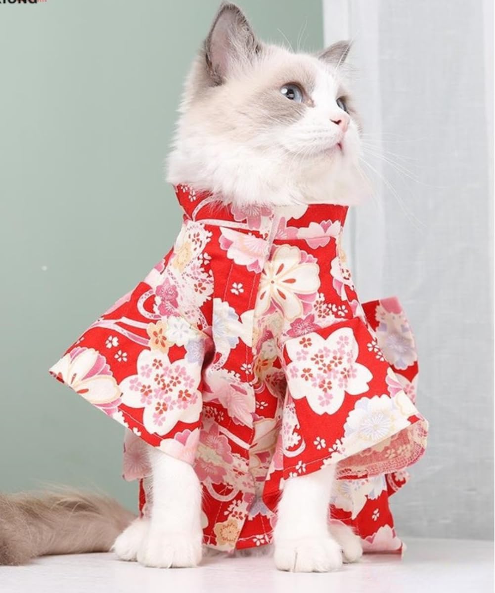 505mt21〇単衣 本真綿紬 はなごよみ 肉球 猫 犬 淡いピンク〇美品