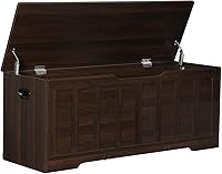 Vista 1 de 47.2" Storage Chest Extra Large,Storage Trunk with 2 Safety Hinges,Wooden Storage Bench,Shoe Bench,47.2x15.7x19.1 Inch,Easy Assembly,Storage Bench