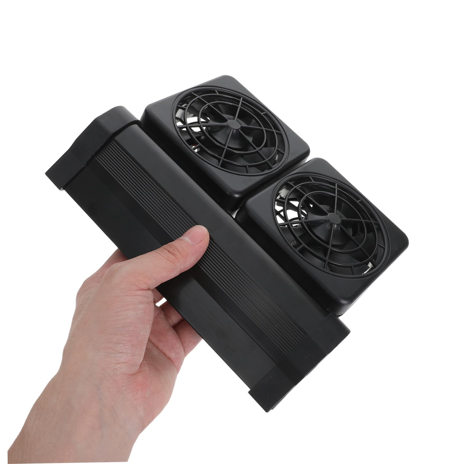 CHILDWEET Ventilador de Enfriamiento para Acuario 2x1, 9 W Abs Negro