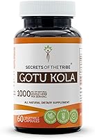 Vista 1 de Secrets of the Tribe Gotu Kola 60 Cápsulas, 1000 mg, Gotu Kola (Centella Asiatica) Hierba Seca (60 Cápsulas)