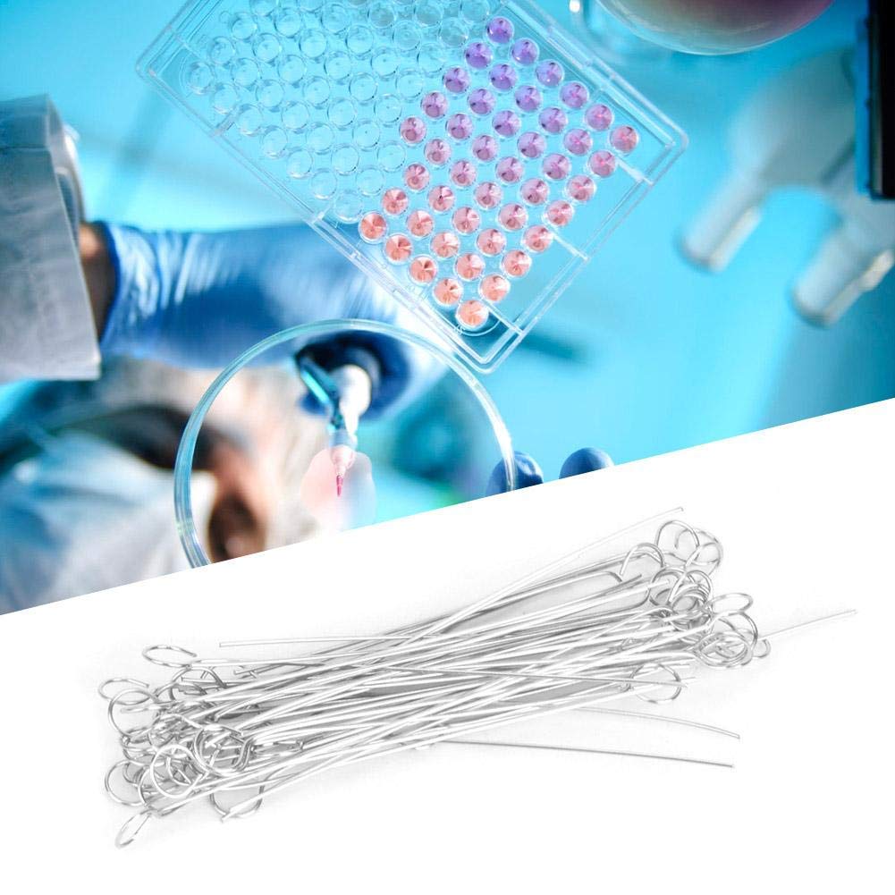 Inokulationsschleifen Nichromspitzen 50 Stück Wiederverwendbare Inokulationsschleifen Halter Für Labor (4mm) Inokulationsöse Präzisionswerkzeuge Für Mikrobiologie