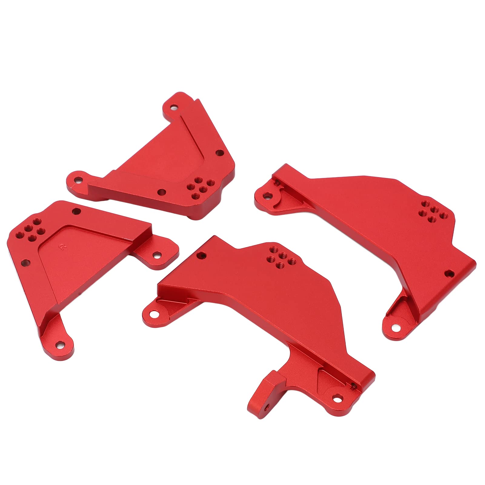 Generic Obręcze Amortyzujące RC Wieże Amortyzatorów ze Stopu Aluminium Obrabiane CNC dla Części Zamiennych Axial 1/6 SCX6 Trwała Wymiana 4 Jednostki (czerwony)