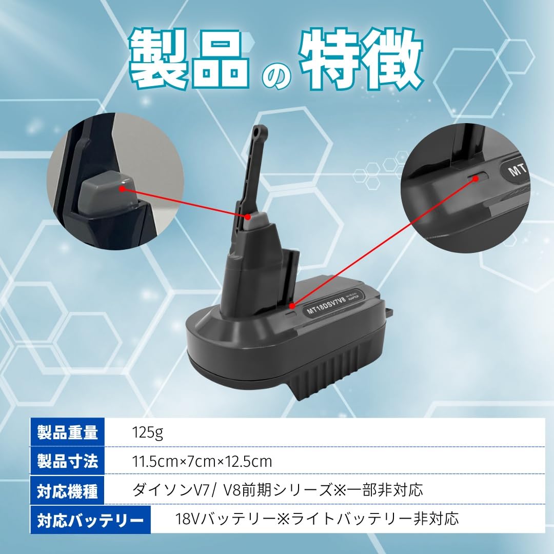 改造⭐️ダイソン⭐️SV10K⭐️マキタ18Vバッテリー用⭐️サイクロン掃除機 Amazon.co.jp: TPDL アップグレード Dyson V10 バッテリー