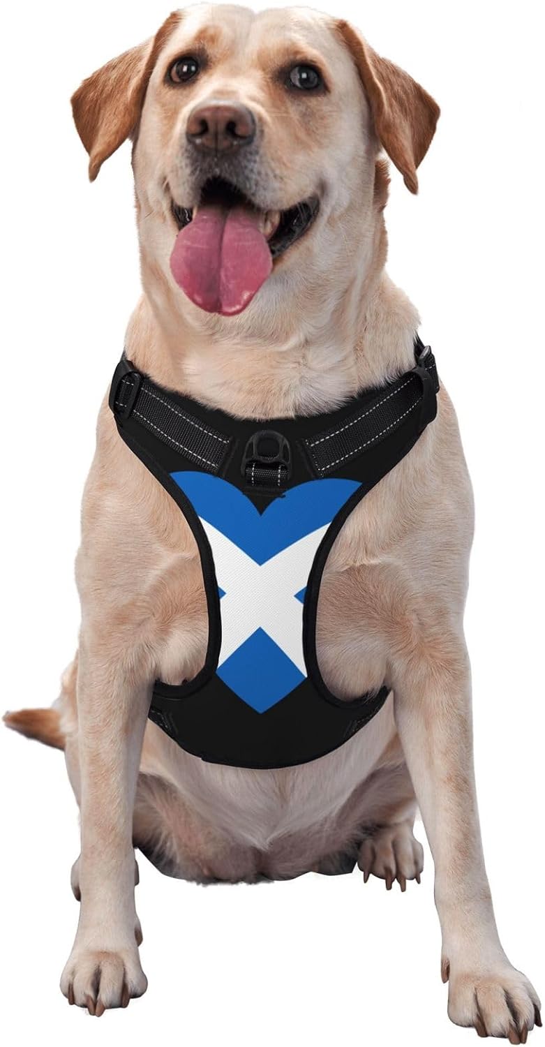 Love Scotland Flag No Pull Dog Vest Harness for Small Medium Large Dog Puppy Pets Cats Outdoor Walking