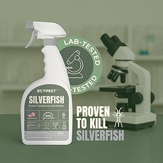 Silverfish Spray, Natural Silverfish Killer for Indoor and Outdoor | Plant-Based Home Pest Control Spray and Repellent | Made with Essential Oils, Safe for Use Around Children and Pets, 22 oz.
