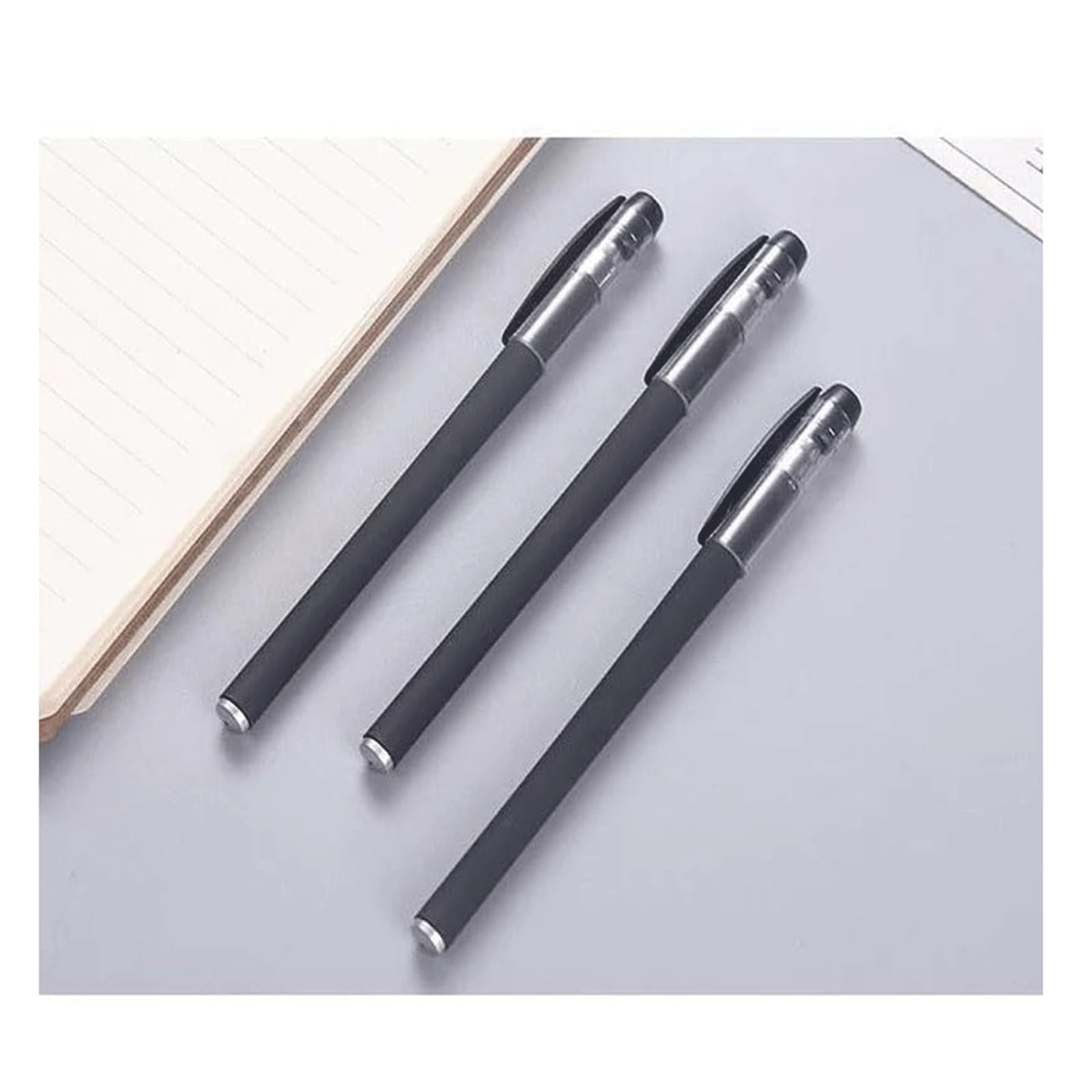 Gel-Tintenstifte, schwarz, matt, Gel-Stift, Kugelschreiber, 0,5 mm Rundspitze, Vollnadelrohr, Karbonstift, Stift auf Wasserbasis, Tintenroller