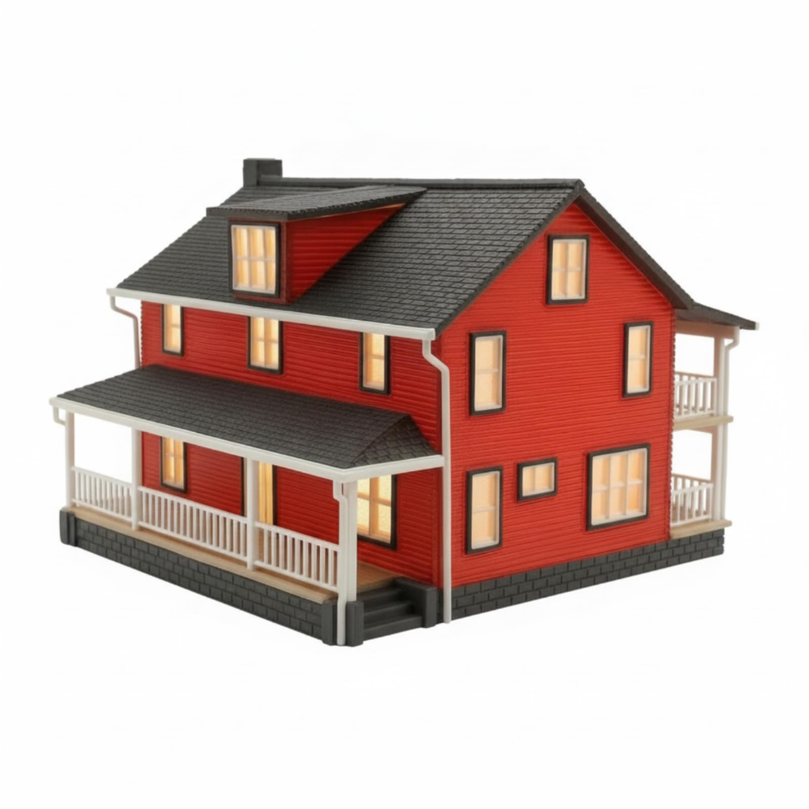 Modellino di Casa con Luci Decorativa Casa in Miniatura Creativa Modellismo per Collezionisti, Modellisti