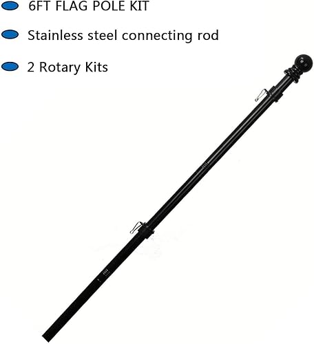 Miniatura 3 de diig - Kit de poste de bandera de 6 pies de acero inoxidable resistente
