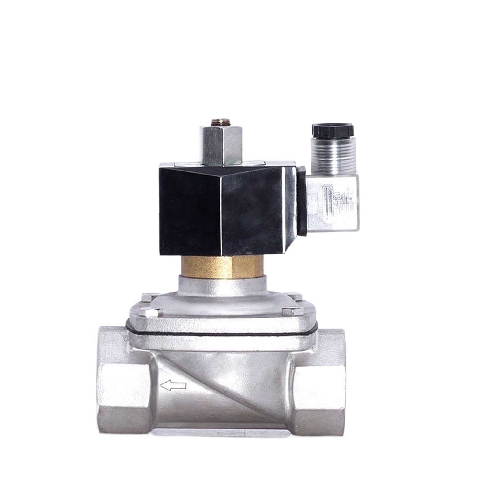 VSPPJYFG 1-1/4" Normally Open Stainless Steel Waterproof Solenoid Valve 12VDC 24VAC 220ACV 24VDC For Water Gas Oil(110VAC-VITION-SEAL)