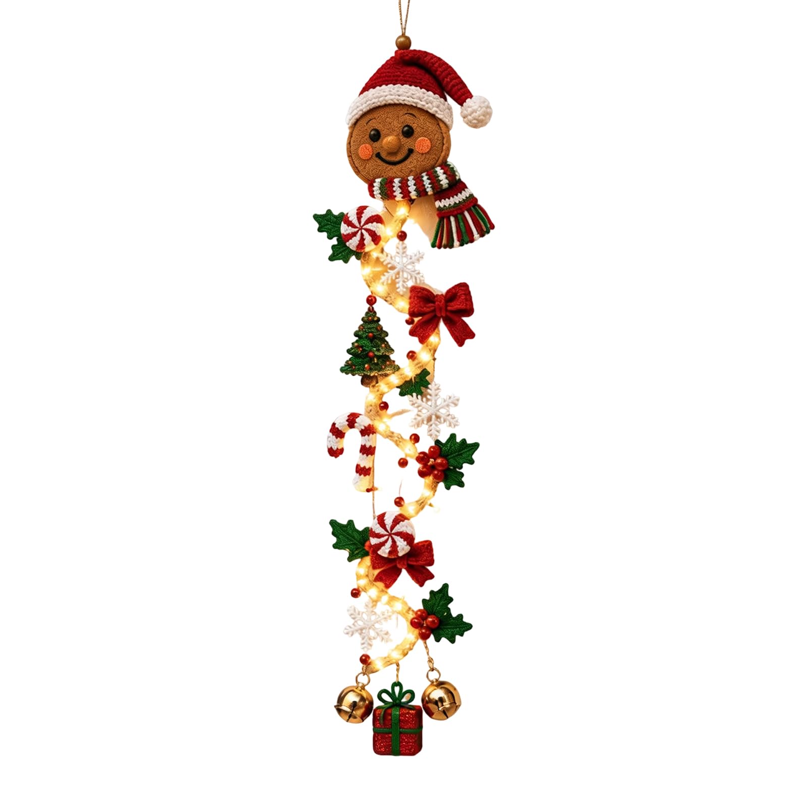 Christmas Tree Decorations LED Strip Hanging Ornaments，F