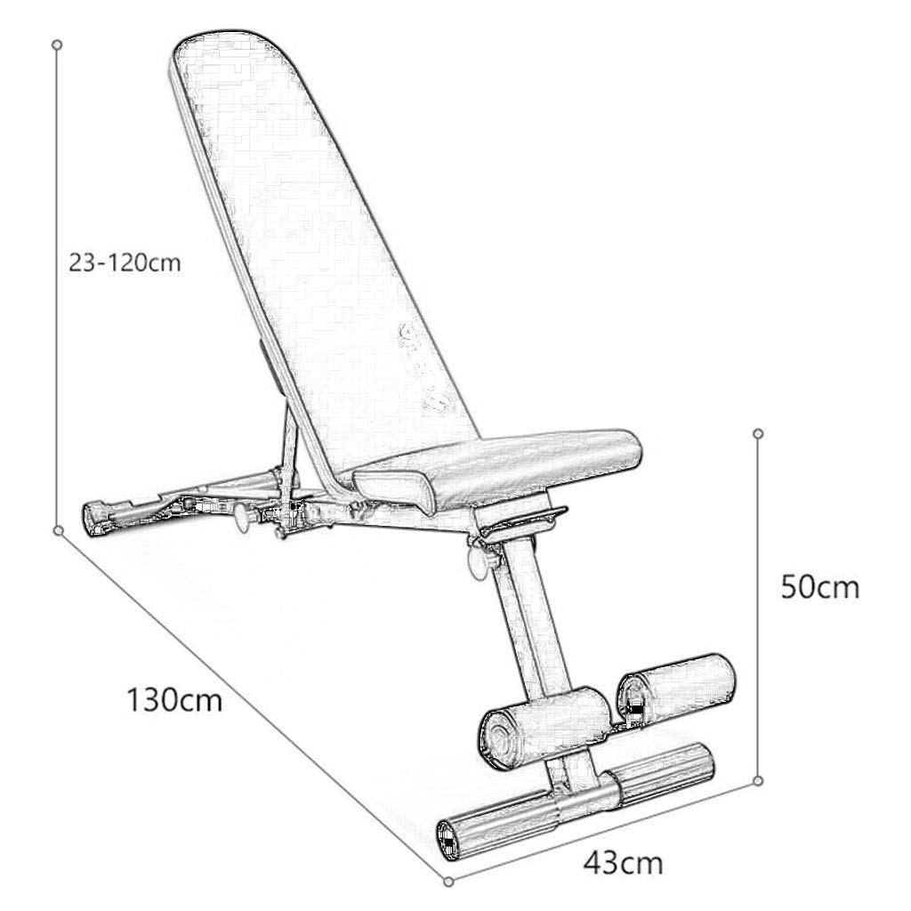 Hantelhocker, verstellbare Bank, multifunktionales Gewichtheberbett, Sit-ups, Fitness, Workout, Übungsbank, Hantelbank