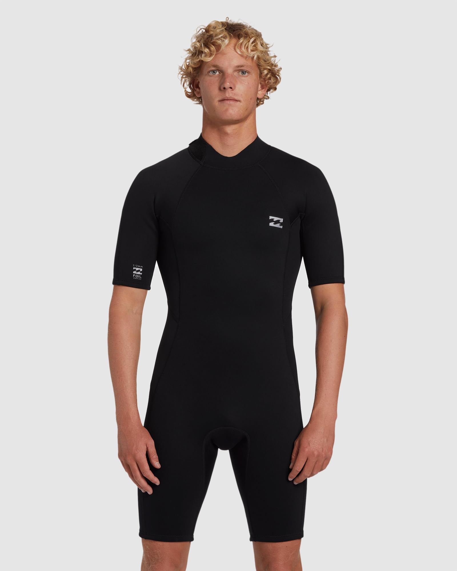 Billabong Mens Foil 2mm Back Zip Shorty Wetsuit ABYW500122 - Black