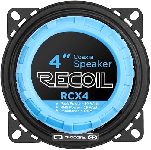 Miniatura 5 de RECOIL RCX694 Echo Series - Sistema de altavoces coaxiales de audio coaxial para automóvil de 4 vías de 6 x 9 pulgadas con rejillas, se vende en