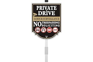 No Delivery Trucks in Driveway Sign, Private Driveway Sign Do Not Enter Sign with Stake