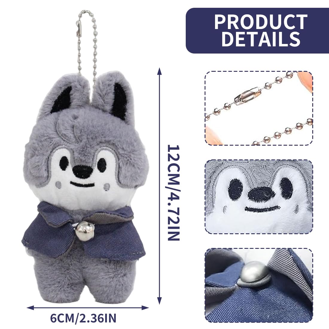 Muñeco de peluche Stray Skzoo Kids, Muñeco de peluche Stray Skzoo Kids Skzoo Animal, Regalo de cumpleaños para niños y fans(H)