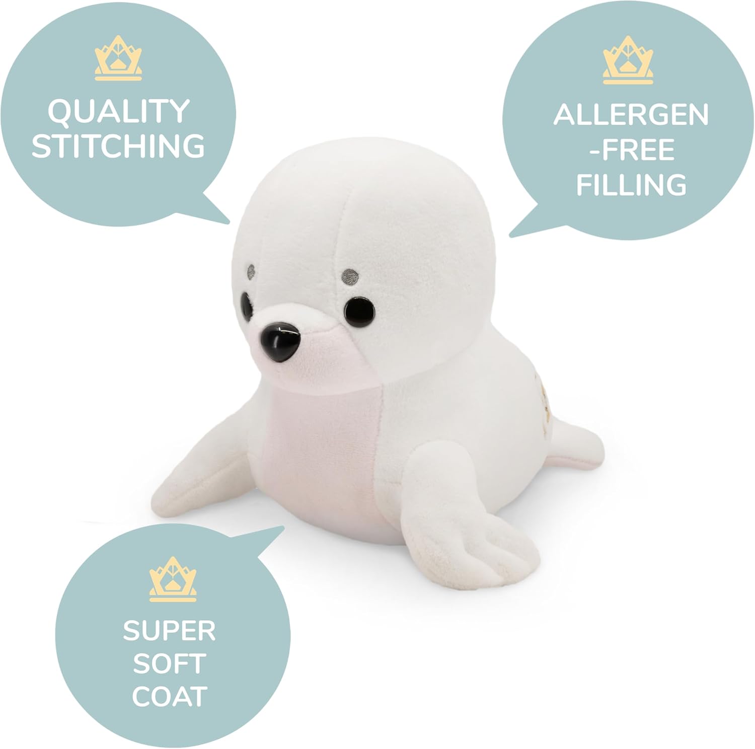 Bellzi Seal - Cute Stuffed Animal Plush Toy - Adorable Soft Seal Toy Plushies and Gifts - Perfect Present for Kids, Babies, Toddlers - Seali