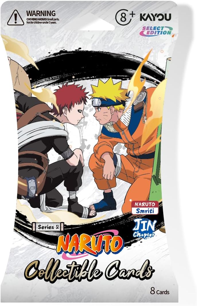KAYOU Naruto Smriti Collectible Card, Chapter Jin English Series 2, Display Box, 12 Blister Packs with Promo Card