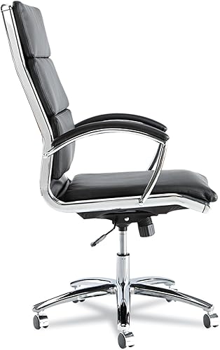 Miniatura 4 de Alera ALENR4119 Alera Neratoli Series - Silla giratoriainclinable con respaldo alto piel negra marco cromado