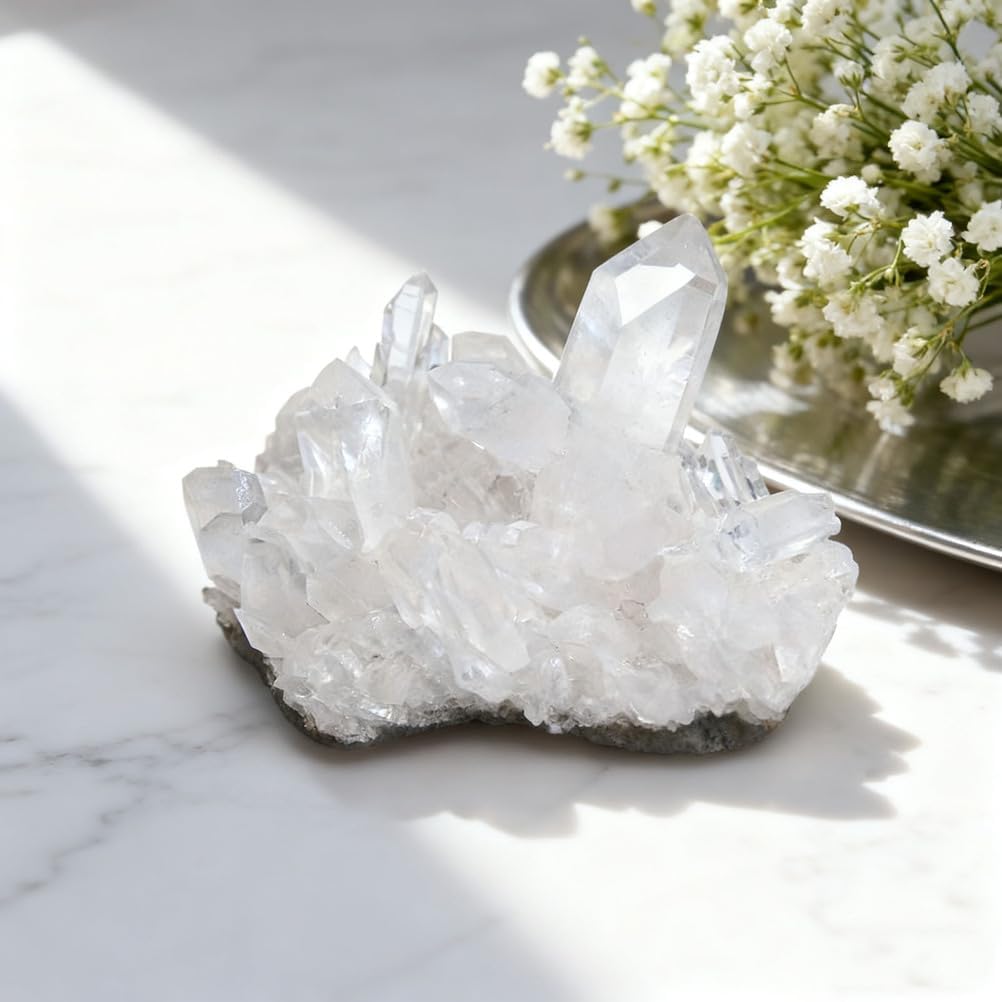 Clear Quartz Crystal Raw Clear Quartz Stone, White Raw Crystal Rock Rough Gemstone for Stone Lovers Beginners Collectors for Gemstone Home Decor,1000g