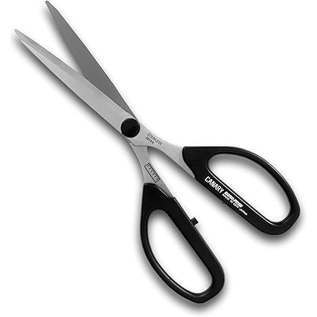 Craft Scissors 8.2&quot; Canary Cutter [Japanese Stainless Steel with Ruler Etching, Non-Stick Coating]