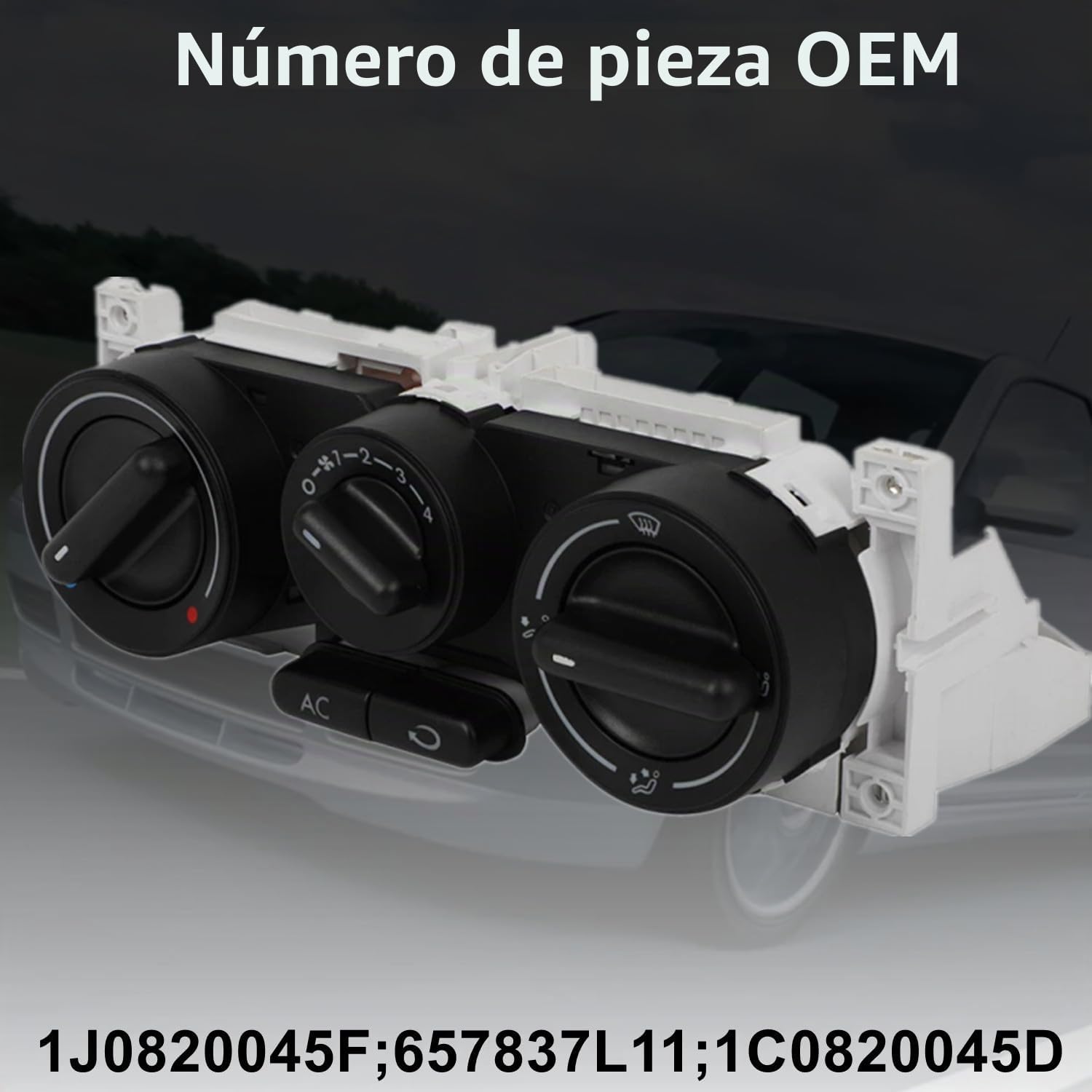Interruptore del panel de control del aire acondicionado y la calefacción para VW Passat B5 Bora Golf mk4,1J0820045F 657837L11 1C0820045D