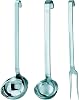 Rösle Stainless Steel Kitchen Utensils Set: Hook Ladle 10.8-Inch, Hook Portioning Ladle 10-Inch, Hook Roasting Fork 13.5-Inch