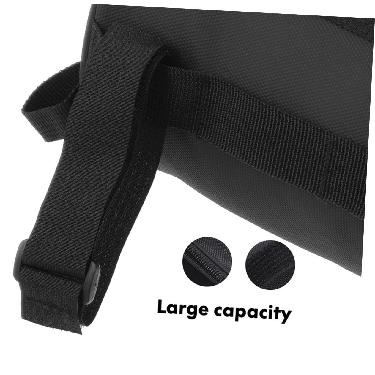 Borsa da Manubrio per Bicicletta 2 Pezzi 2, 5 in Nylon Nero | Cuciture Riflettenti, Design Multifunzione, Installazione Semplice, per Uscite Notturne e Attività All'aperto