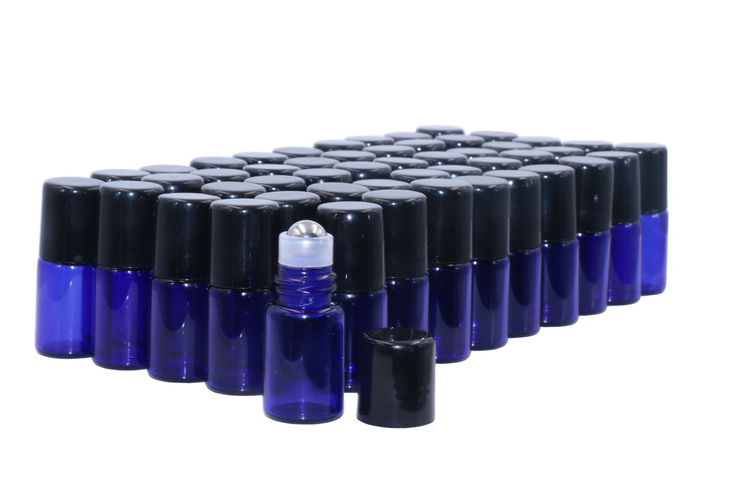 Pinklife Essential Oils Roller Bottles 50 Packs 2 ml(5/8