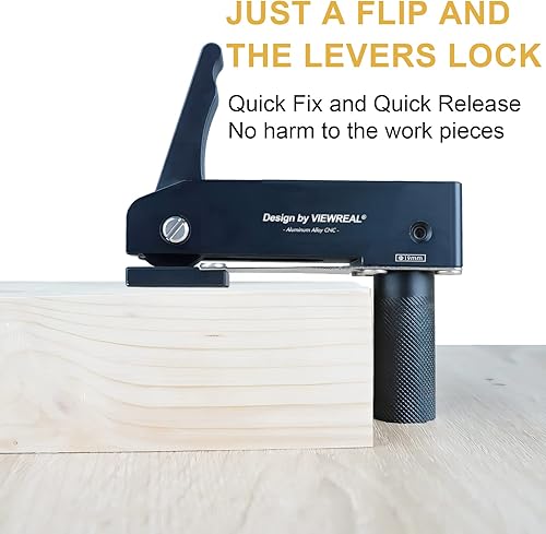 Miniatura 4 de Paquete de 2 abrazaderas de banco de 3/4 pulgadas para perro, abrazadera de sujeción para perro, pieza de trabajo alta, fijación y liberación rápida