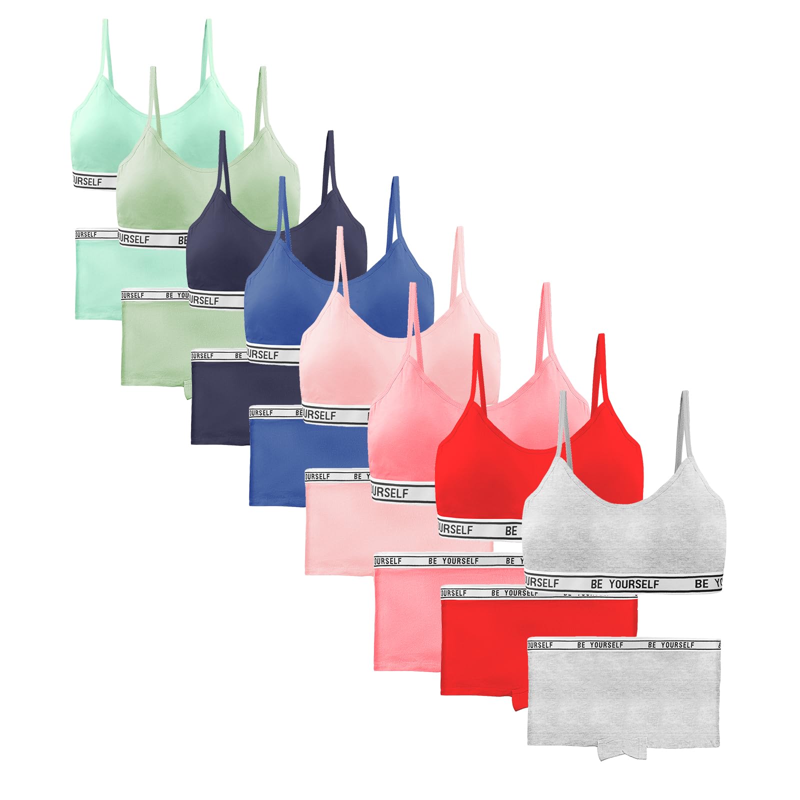 Teen Girls Cotton Underwear Comfortable And Breathable Panties Solid Color Panties For 8-11 Years