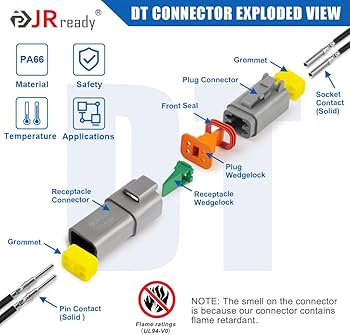 Amazon.com: JRready ST6110-1 14AWG Deutsch Connector Kit, DT