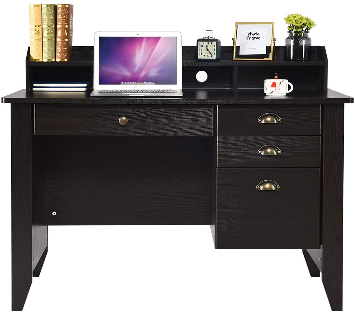Buy Computer Desk with Storage, Home Office Desk Vintage Desk with 4