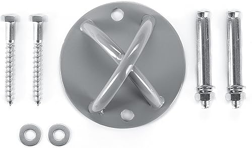 Faswin Soporte de pared para correas de suspensión ancla de techo para anillos olímpicos sistemas de entrenamiento de fuerza de peso corporal