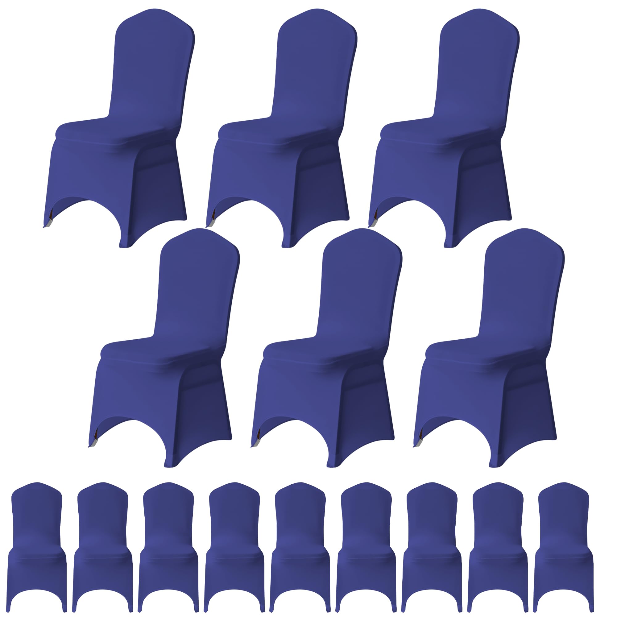 WedDecor Wedding Chair Covers Dining Chair Slipcover, Royal Blue, 100pcs