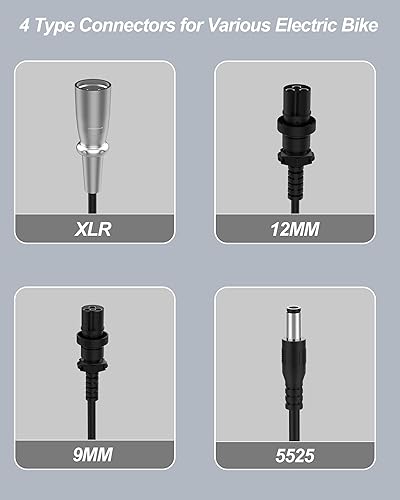 Miniatura 3 de WUKUR Cargador eléctrico de bicicleta de 54.6V 2A para baterías de litio de 48 V compatible con Lectric XP 3.0/2.0, Jetson Haze, Heybike Mars/Mars