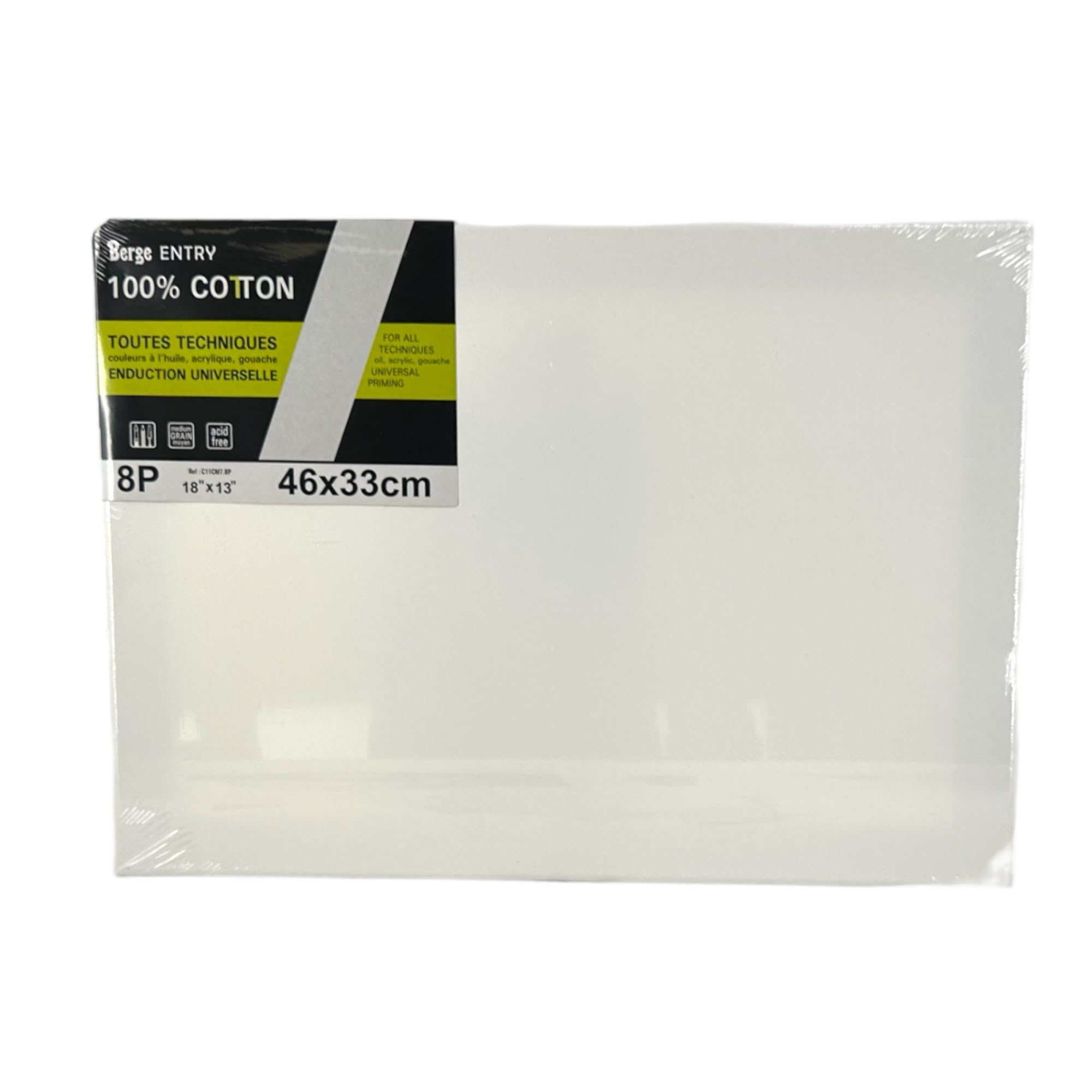 Châssis coton 8P 46x33cm Berge Entry toile pour peinture à l'huile