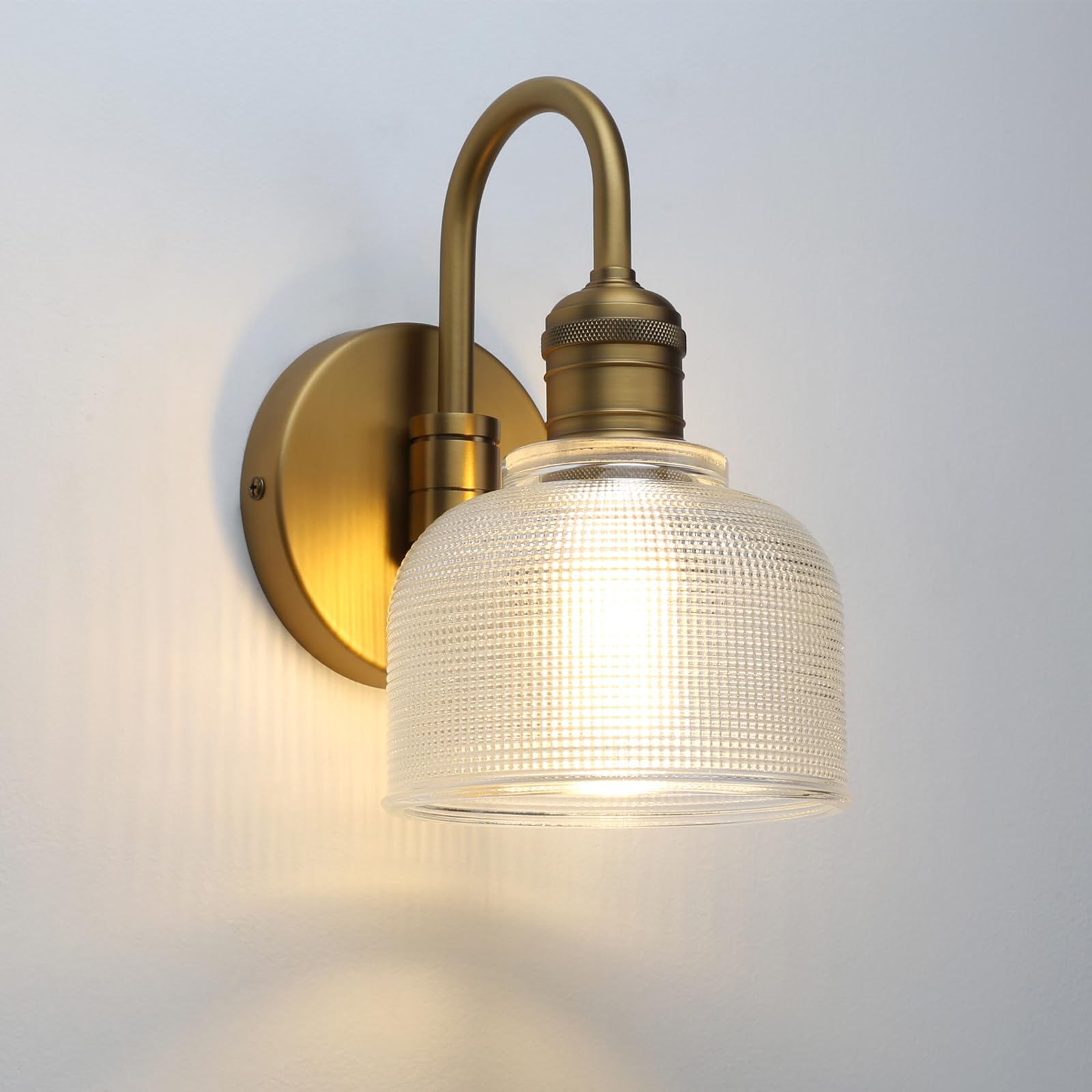 Yosoan Vintage Textured Glass Sconce Wall Light Fitting - Image 2