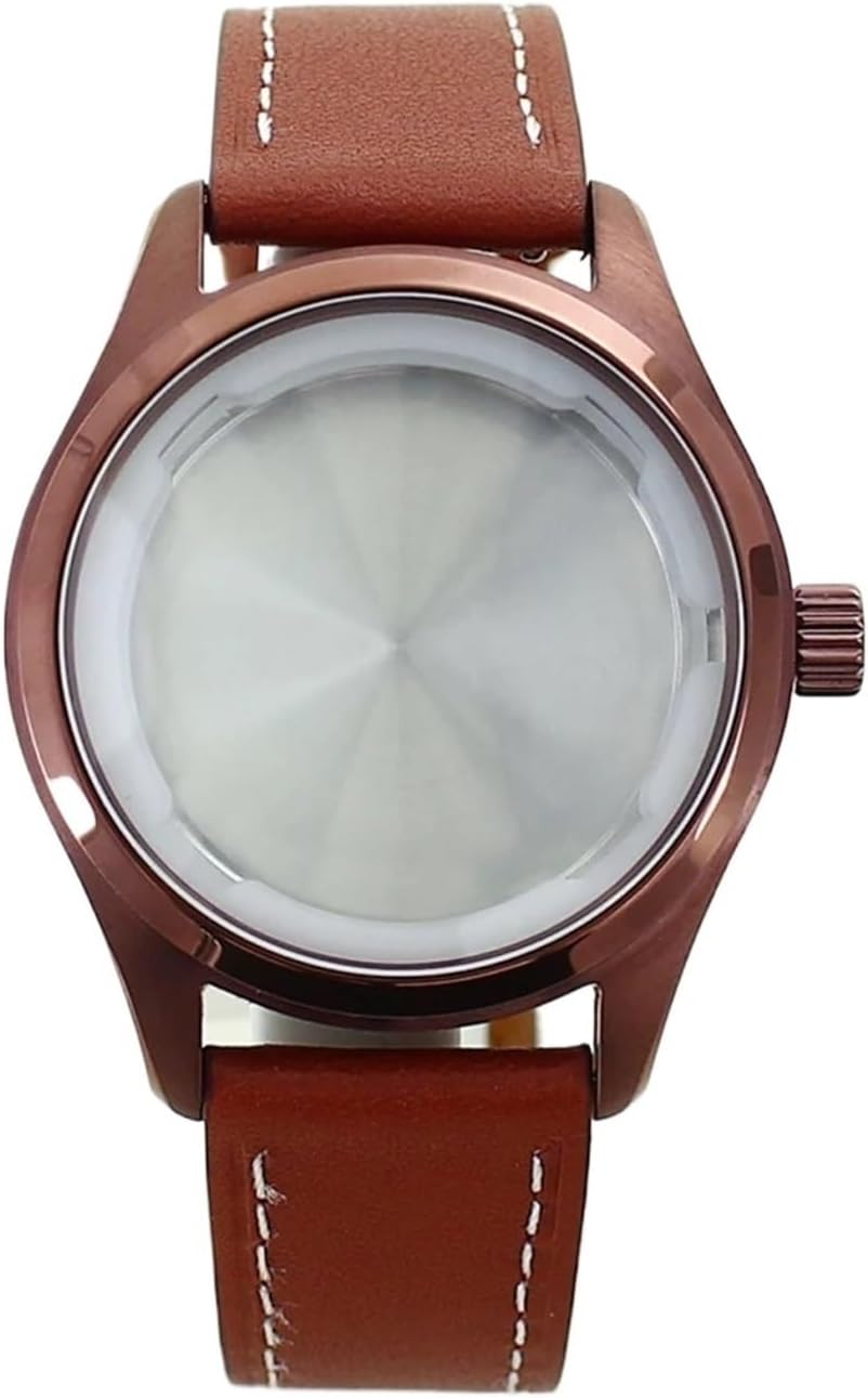 40mm Brushed - Watch Case - 316L Stainless Steel for - NH35 NH36 NH38 NH34 4R36 Movement- 10ATM Waterproof